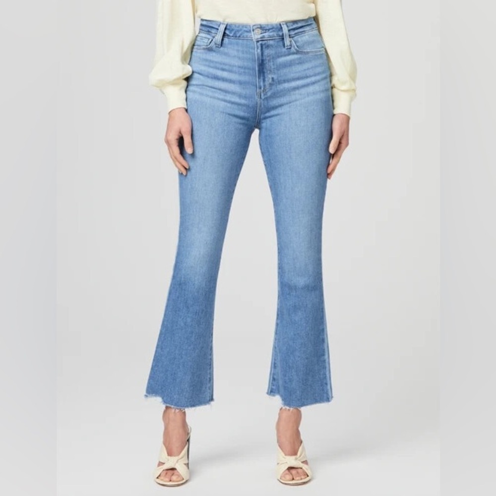 Paige Claudine Jeans Size 24 Darling With Siesta Hem High Rise Ankle Flare